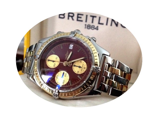 Breitling Chronomat Pilotband Gold Steel...