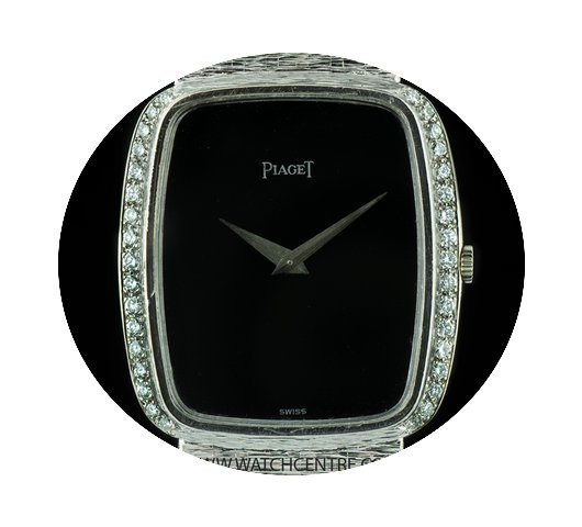 Piaget 18k White Gold Black Onyx Dial Di...