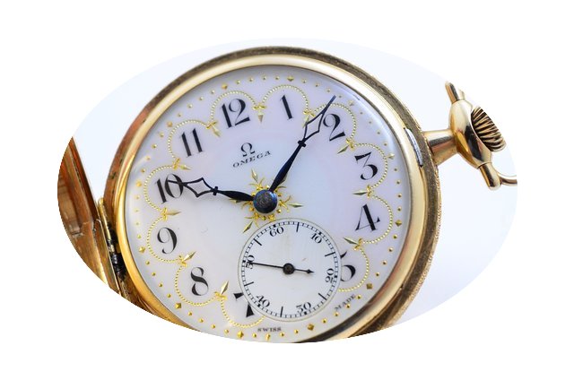 Omega Solid Gold Pocket Watch...