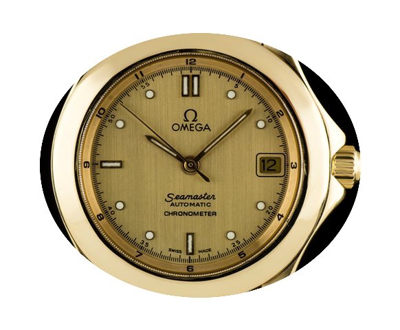 Omega 18k Yellow Gold Brushed Champagne ...