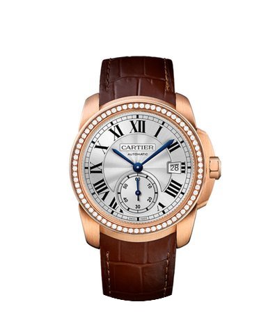 Cartier Caliber Silver Dial 18k Rose Gol...