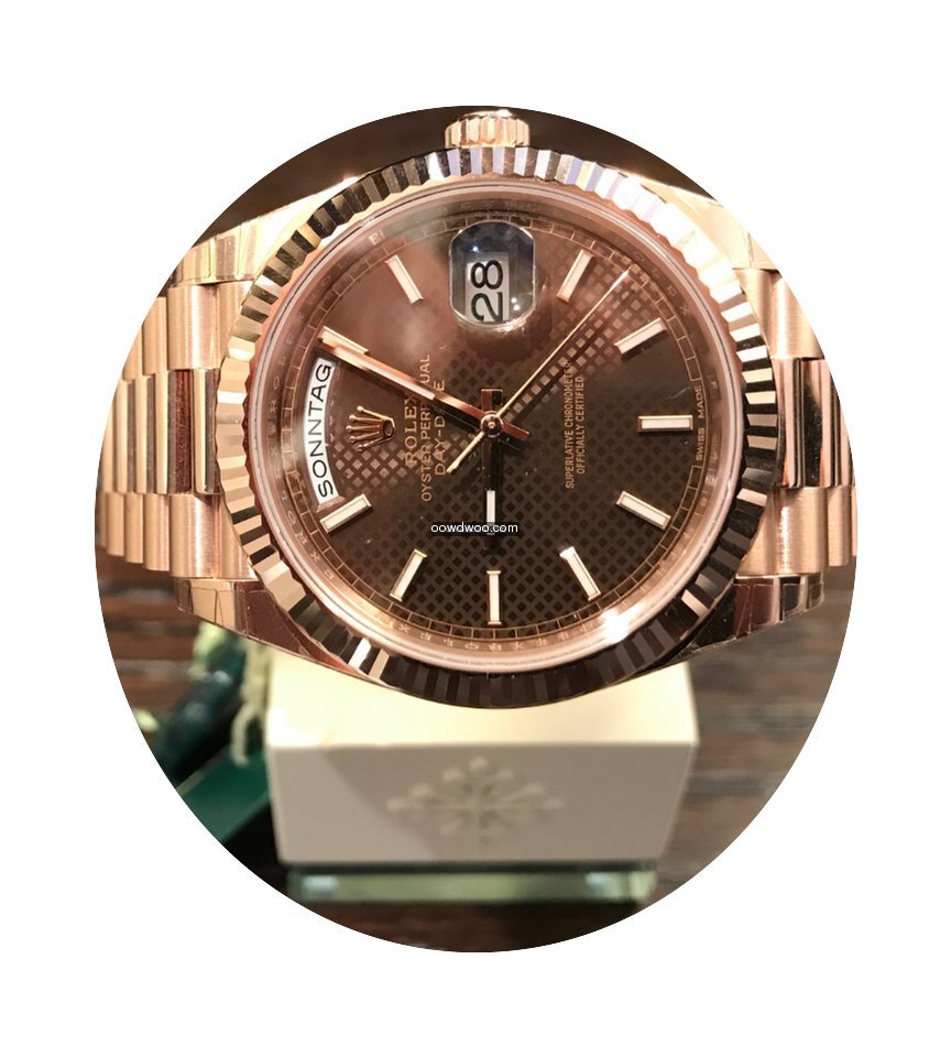 Rolex Day Date Rosegold 40mm Chocolate I...