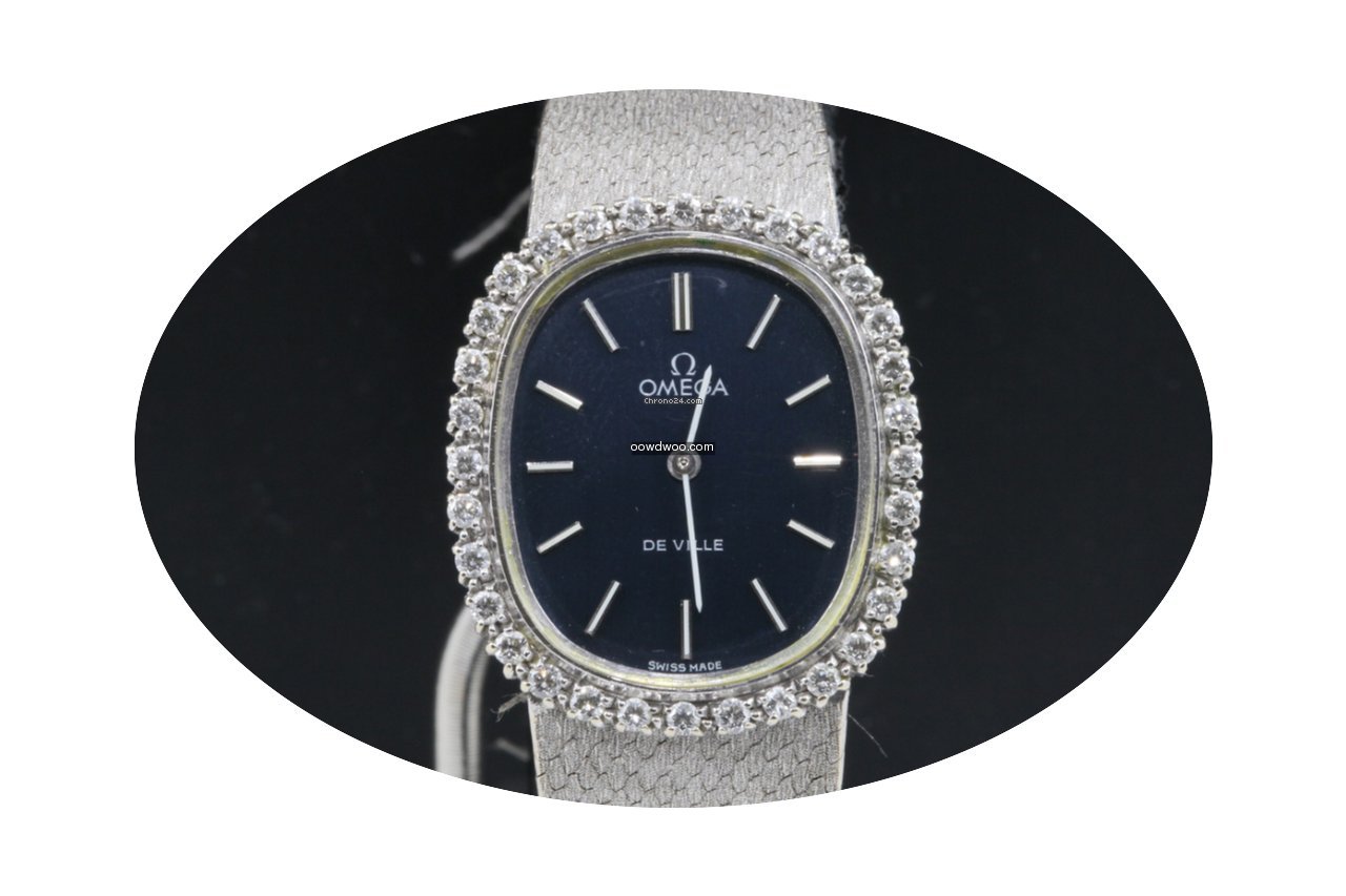 Omega De Ville Diamonds 18k White Gold L...