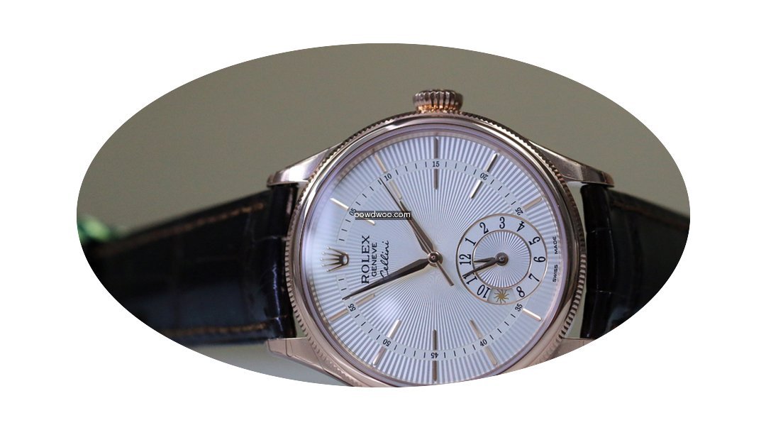Rolex Cellini Dual Time Pink Gold white ...