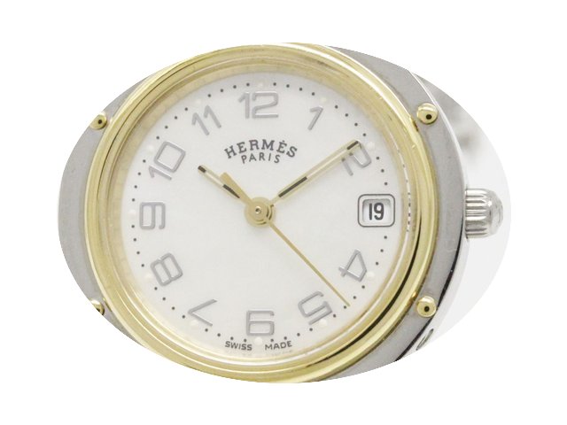 Hermès Clipper Mop Dial Gold Plated Ste...