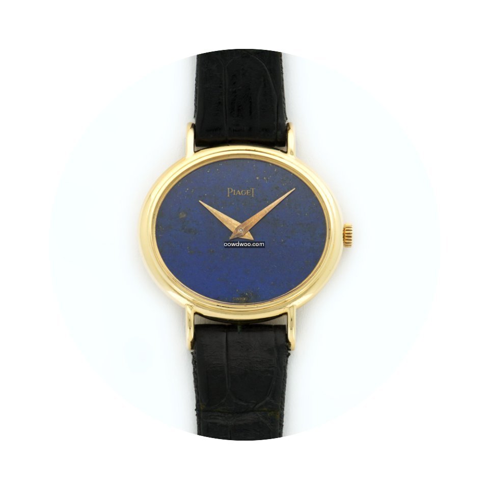Piaget Yellow Gold Lapis Strap Watch...