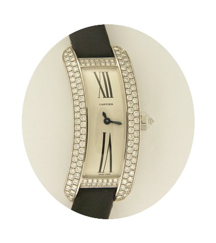 Cartier Tank S White gold and diamonds...