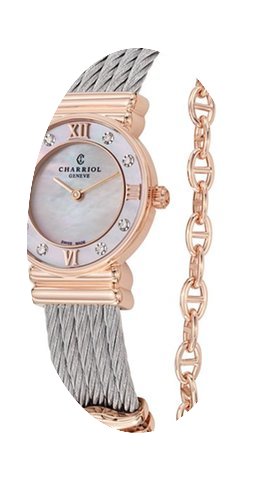 Charriol St Tropez Mother of Pearl Diamo...